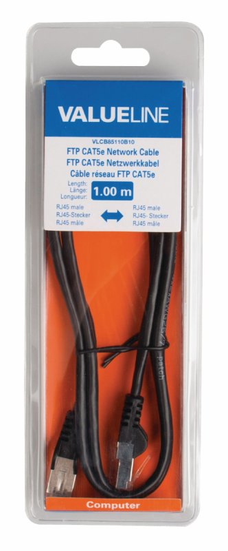 Síťový Kabel CAT5e FTP RJ45 (8P8C) Zástrčka - RJ45 (8P8C) Zástrčka 1.00 m Černá - obrázek č. 3