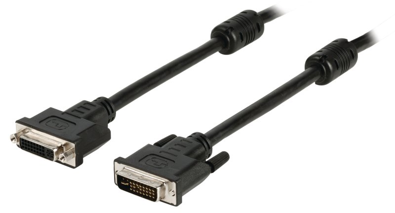 Prodlužovací Kabel DVI DVI-I 24+5p Zástrčka - DVI-I 24+5p Zásuvka 10.0 m Černá - obrázek produktu