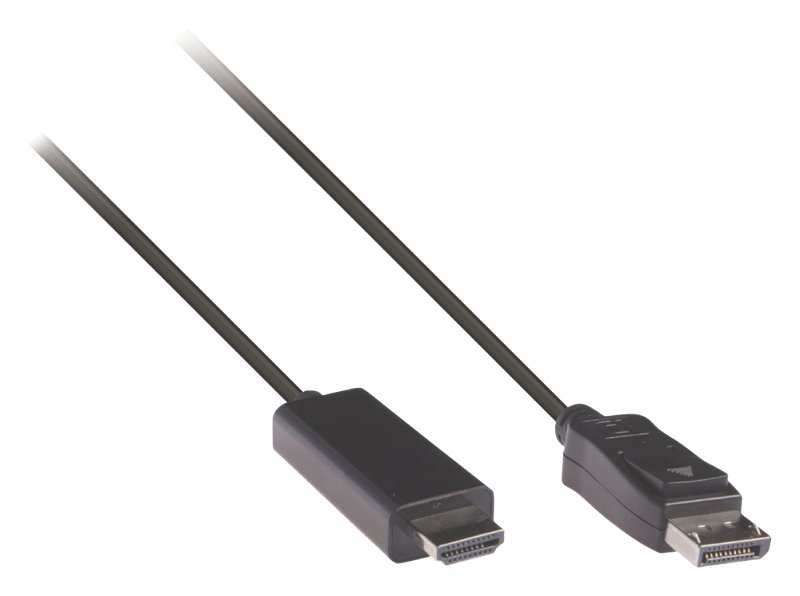 Kabel DisplayPort DisplayPort Zástrčka - HDMI Konektor 1.00 m Černá - obrázek č. 1