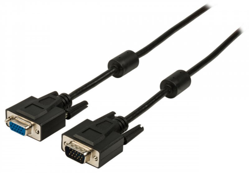 VGA Prodlužovací Kabel VGA Zástrčka - VGA Zásuvka 30.0 m Černá - obrázek produktu