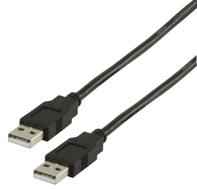 Kabel USB 2.0 USB A Zástrčka - USB A Zástrčka Kulatý 1.00 m Černá - obrázek produktu