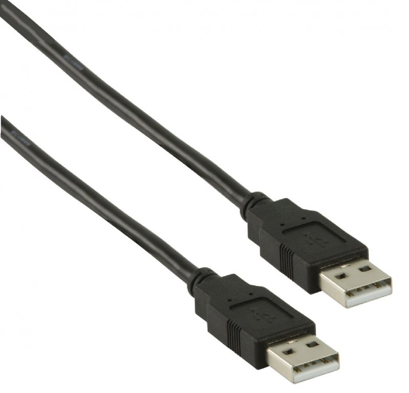 Kabel USB 2.0 USB A Zástrčka - USB A Zástrčka Kulatý 1.00 m Černá - obrázek č. 1