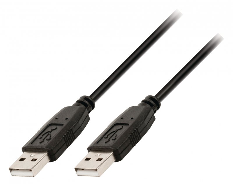 Kabel USB 2.0 USB A Zástrčka - USB A Zástrčka Kulatý 3.00 m Černá - obrázek produktu