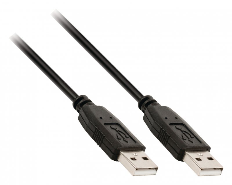 Kabel USB 2.0 USB A Zástrčka - USB A Zástrčka Kulatý 3.00 m Černá - obrázek č. 1
