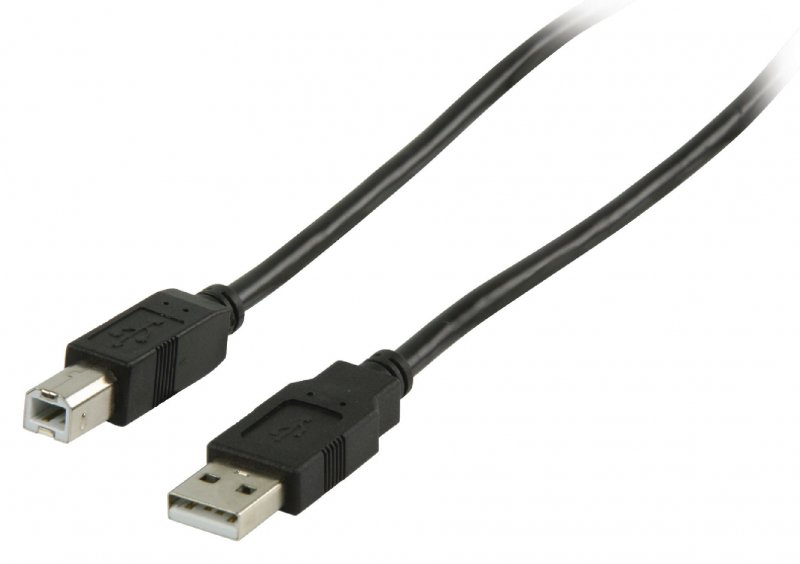 Kabel USB 2.0 USB A Zástrčka - USB-B Male Kulatý 1.00 m Černá - obrázek produktu