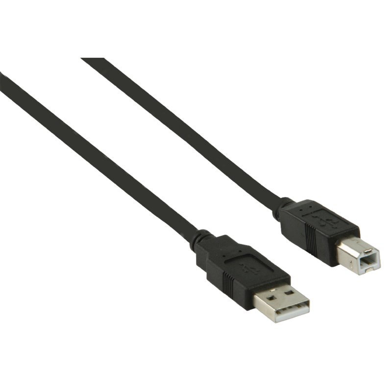 Kabel USB 2.0 USB A Zástrčka - USB-B Male Kulatý 3.0 m Černá - obrázek produktu