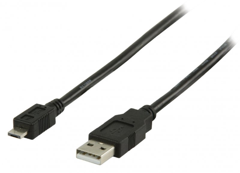 Kabel USB 2.0 USB A Zástrčka - Micro A Zástrčka Kulatý 1.00 m Černá - obrázek produktu