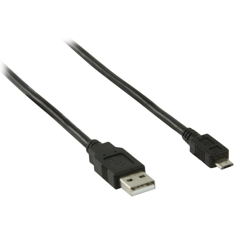 Kabel USB 2.0 USB A Zástrčka - Micro B Zástrčka Kulatý 2.00 m Černá - obrázek č. 1