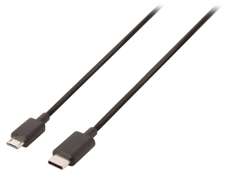 Kabel USB 2.0 USB-C Zástrčka - Micro B Zástrčka 1.00 m Černá - obrázek produktu