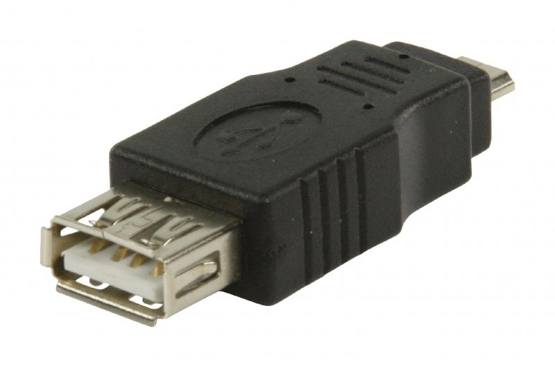 Adaptér USB 2.0 Micro B Zástrčka - USB A Zásuvka Černá - obrázek č. 1