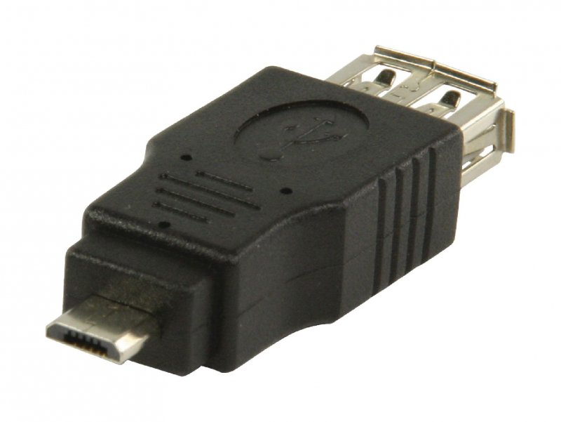 Adaptér USB 2.0 Micro B Zástrčka - USB A Zásuvka Černá - obrázek produktu