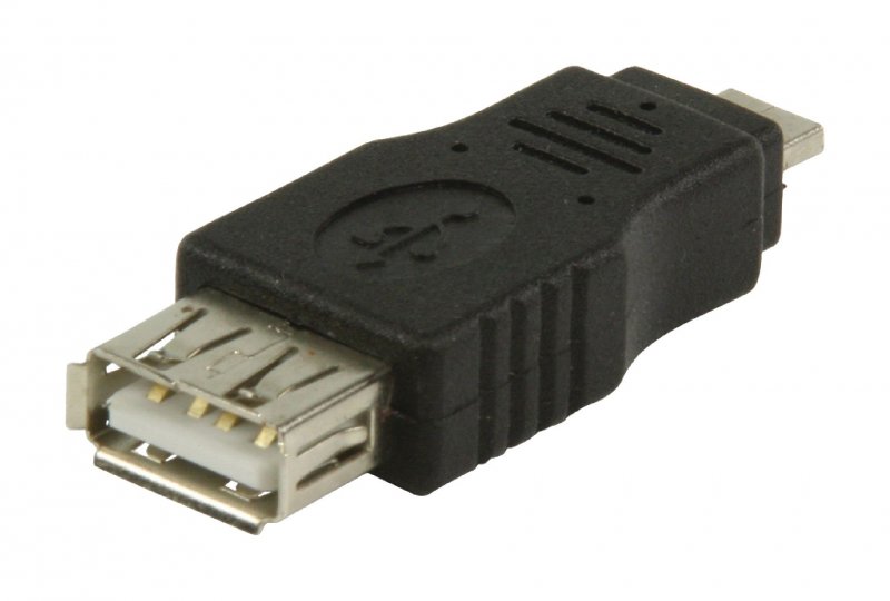 Adaptér USB 2.0 Micro A Zástrčka - USB A Zásuvka Černá - obrázek produktu