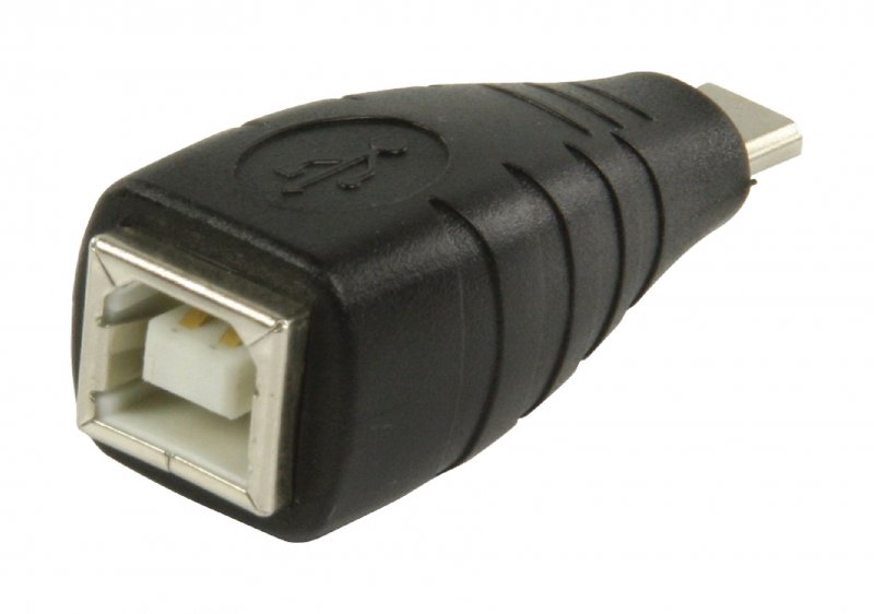Adaptér USB 2.0 Micro B Zástrčka - B Zásuvka Černá - obrázek č. 1
