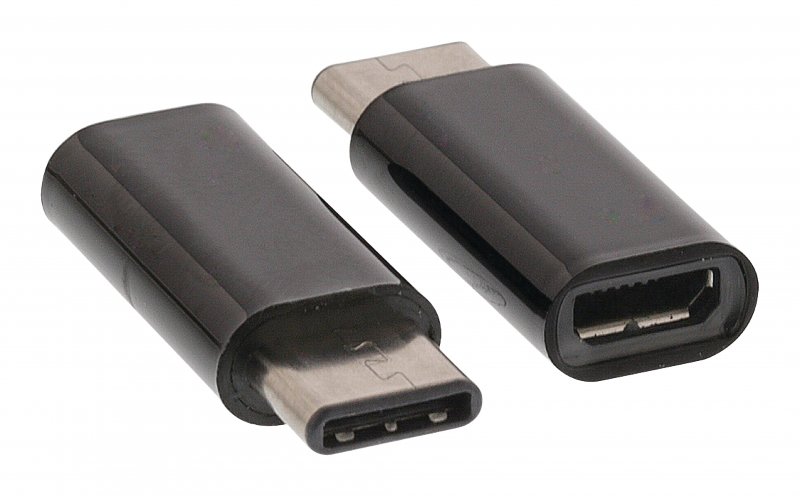Adaptér USB 2.0 USB-C Zástrčka - USB Micro B Zásuvka Černá VLCP60910B - obrázek č. 1