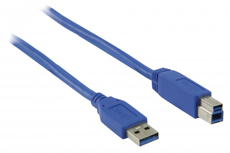 Kabel USB 3.0 USB A Zástrčka - USB-B Male Kulatý 1.00 m Modrá - obrázek č. 1