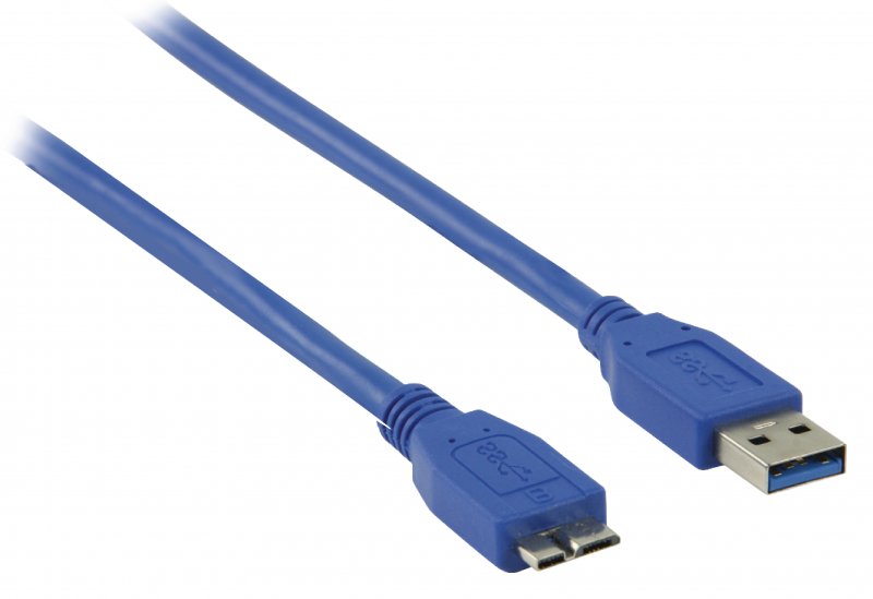 Kabel USB 3.0 USB A Zástrčka - Micro B Zástrčka Kulatý 0.50 m Modrá - obrázek č. 1