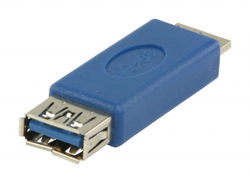 Adaptér USB 3.0 Micro B Zástrčka - USB A Zásuvka Modrá - obrázek produktu