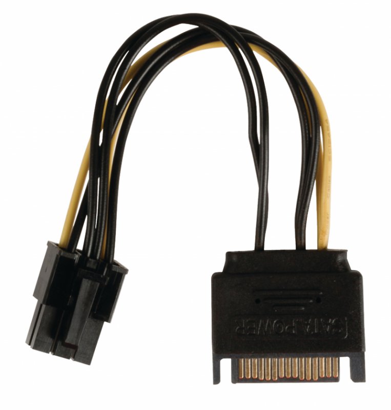 Interní Napájecí Kabel SATA 15kolíkový Zástrčka - PCI Express Zásuvka 0.15 m - obrázek produktu