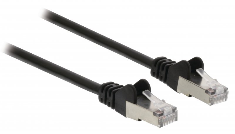 Síťový Kabel CAT5e F/UTP RJ45 (8P8C) Zástrčka - RJ45 (8P8C) Zástrčka 10.0 m Černá - obrázek č. 1