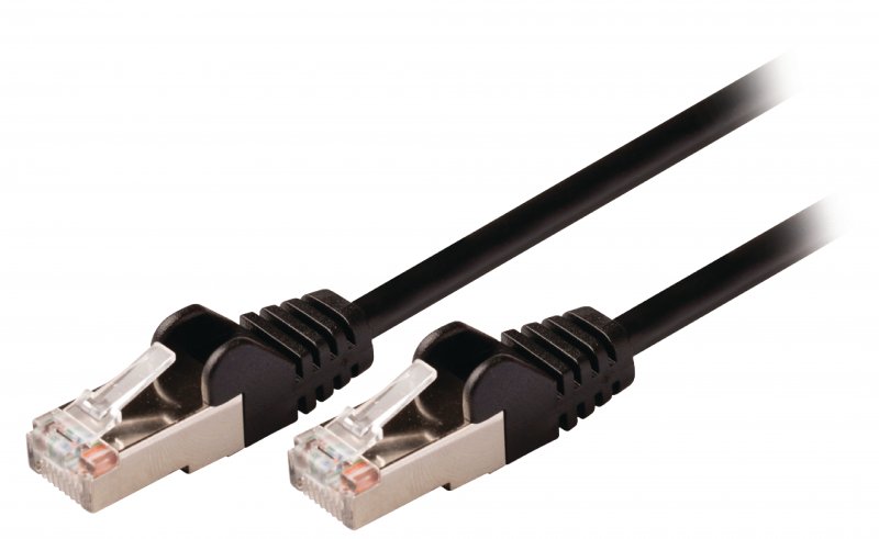 Síťový Kabel CAT5e SF/UTP RJ45 (8P8C) Zástrčka - RJ45 (8P8C) Zástrčka 0.25 m Černá - obrázek produktu