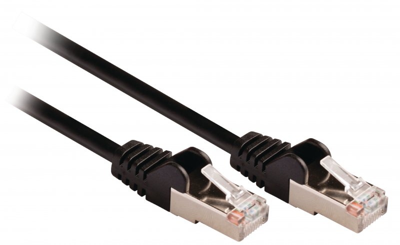 Síťový Kabel CAT5e SF/UTP RJ45 (8P8C) Zástrčka - RJ45 (8P8C) Zástrčka 0.25 m Černá - obrázek č. 1