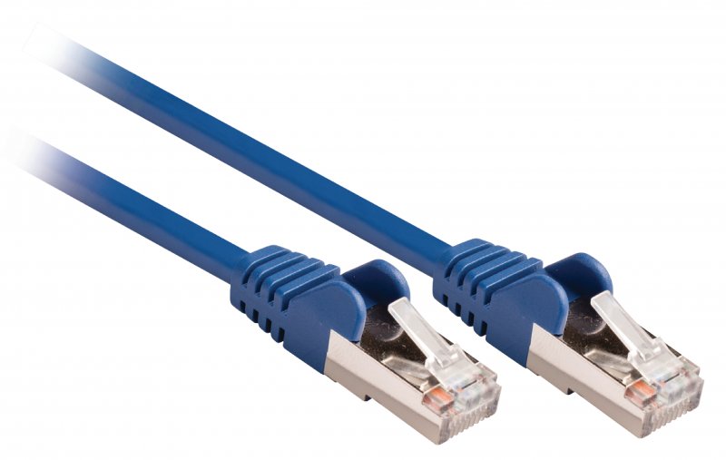 Síťový Kabel CAT5e SF/UTP RJ45 (8P8C) Zástrčka - RJ45 (8P8C) Zástrčka 1.00 m Modrá - obrázek č. 1