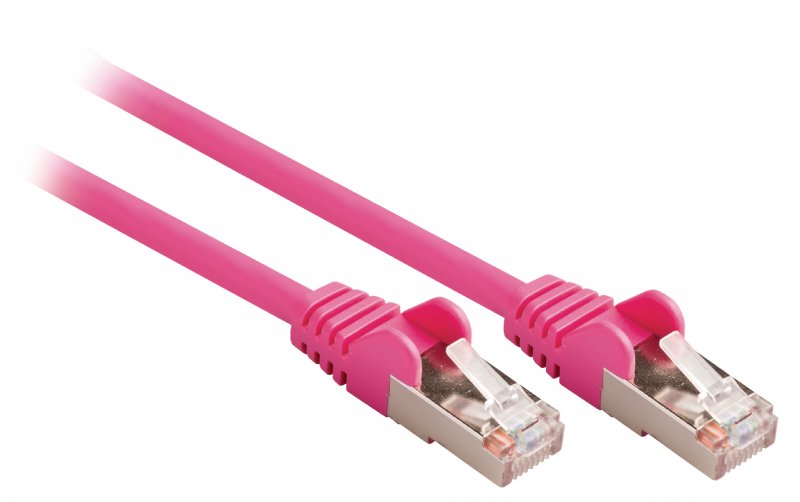 Síťový Kabel CAT5e SF/UTP RJ45 (8P8C) Zástrčka - RJ45 (8P8C) Zástrčka 0.25 m Růžová - obrázek č. 1