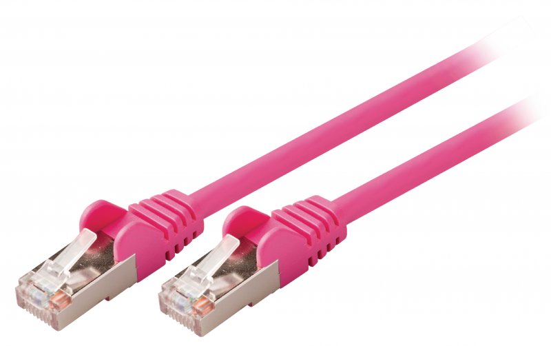 Síťový Kabel CAT5e SF/UTP RJ45 (8P8C) Zástrčka - RJ45 (8P8C) Zástrčka 1.00 m Růžová - obrázek produktu