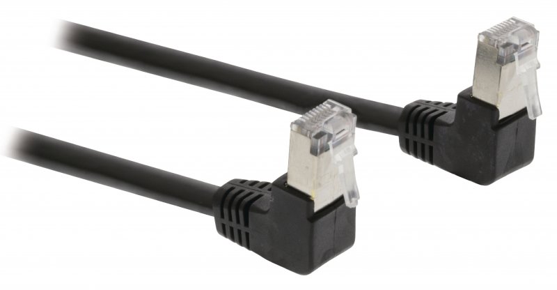 Síťový Kabel CAT5e SF/UTP RJ45 (8P8C) Zástrčka - RJ45 (8P8C) Zástrčka 10.0 m Černá - obrázek č. 1