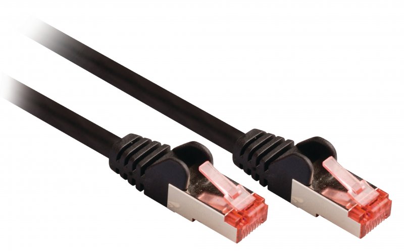 Síťový Kabel CAT6 S/FTP RJ45 (8P8C) Zástrčka - RJ45 (8P8C) Zástrčka 1.00 m Černá - obrázek č. 1
