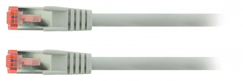 Síťový Kabel CAT6 S/FTP RJ45 (8P8C) Zástrčka - RJ45 (8P8C) Zástrčka 0.15 m Šedá - obrázek č. 2