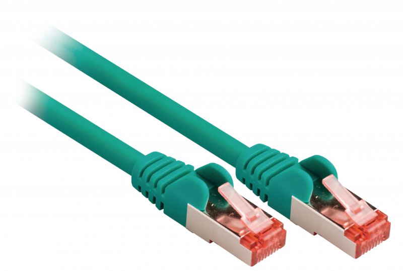 Síťový Kabel CAT6 S/FTP RJ45 (8P8C) Zástrčka - RJ45 (8P8C) Zástrčka 0.50 m Zelená - obrázek č. 1