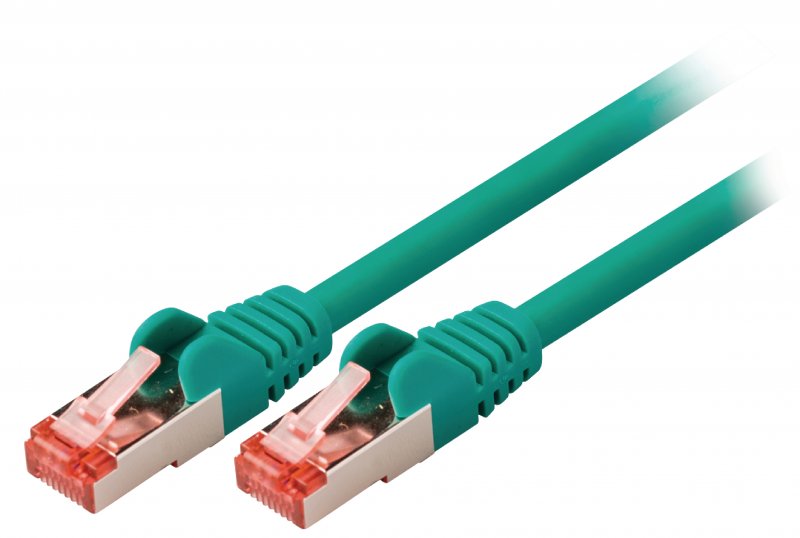 Síťový Kabel CAT6 S/FTP RJ45 (8P8C) Zástrčka - RJ45 (8P8C) Zástrčka 0.50 m Zelená - obrázek produktu