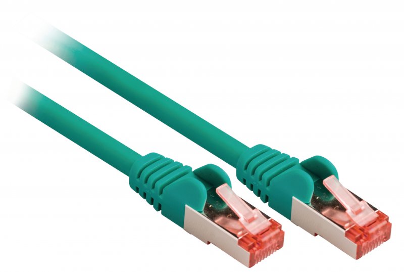 Síťový Kabel CAT6 S/FTP RJ45 (8P8C) Zástrčka - RJ45 (8P8C) Zástrčka 2.00 m Zelená - obrázek č. 1