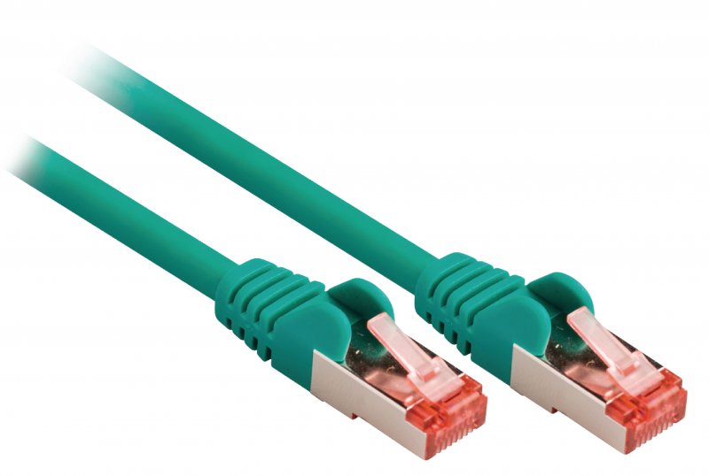 Síťový Kabel CAT6 S/FTP RJ45 (8P8C) Zástrčka - RJ45 (8P8C) Zástrčka 3.00 m Zelená - obrázek č. 1