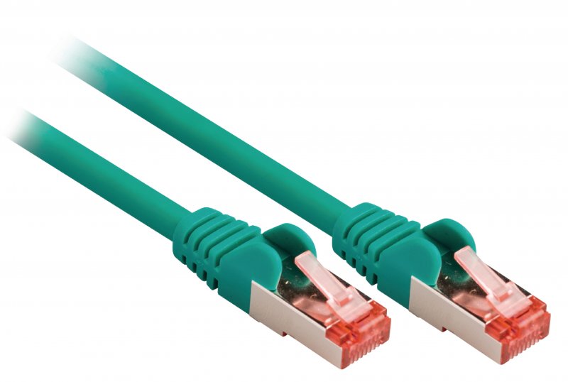 Síťový Kabel CAT6 S/FTP RJ45 (8P8C) Zástrčka - RJ45 (8P8C) Zástrčka 7.50 m Zelená - obrázek č. 1