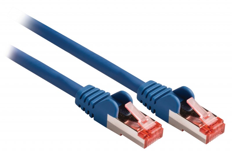 Síťový Kabel CAT6 S/FTP RJ45 (8P8C) Zástrčka - RJ45 (8P8C) Zástrčka 0.25 m Modrá - obrázek č. 1