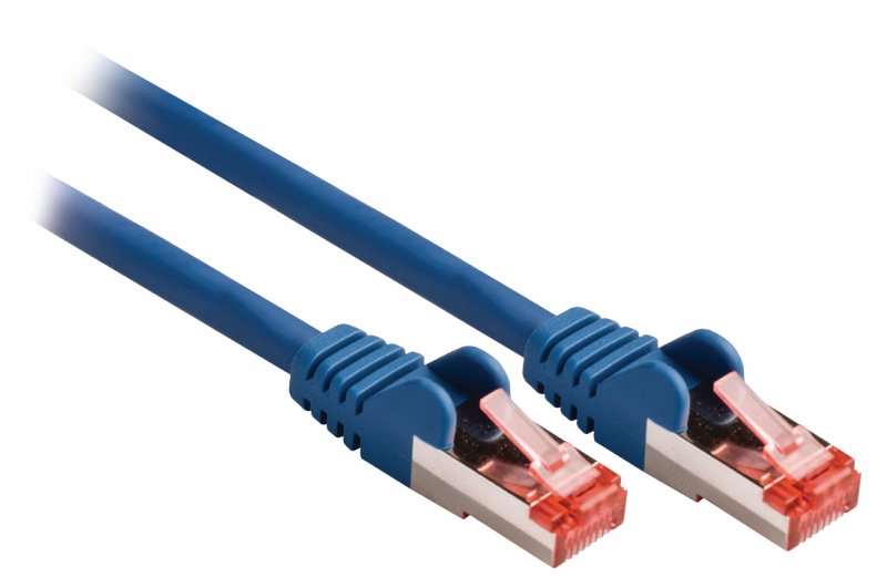 Síťový Kabel CAT6 S/FTP RJ45 (8P8C) Zástrčka - RJ45 (8P8C) Zástrčka 20.0 m Modrá - obrázek č. 1