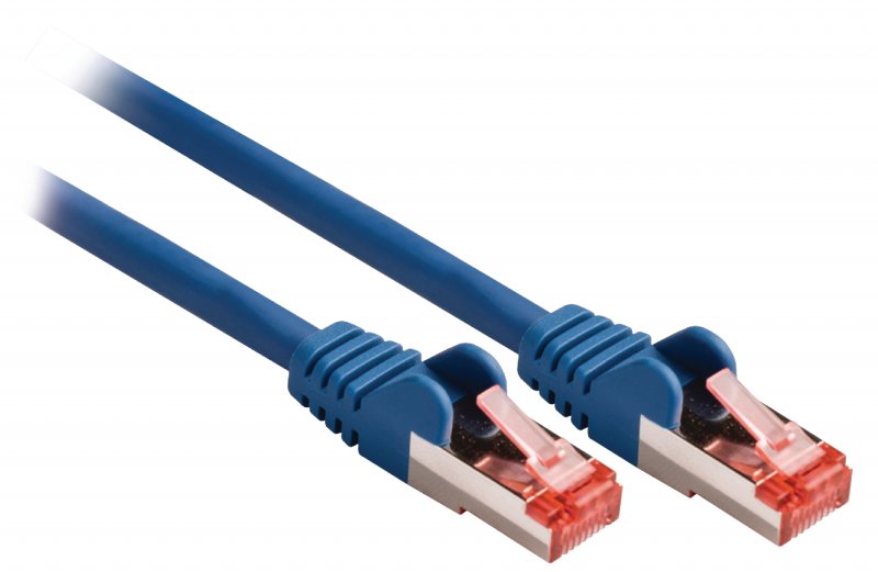 Síťový Kabel CAT6 S/FTP RJ45 (8P8C) Zástrčka - RJ45 (8P8C) Zástrčka 5.00 m Modrá - obrázek č. 1