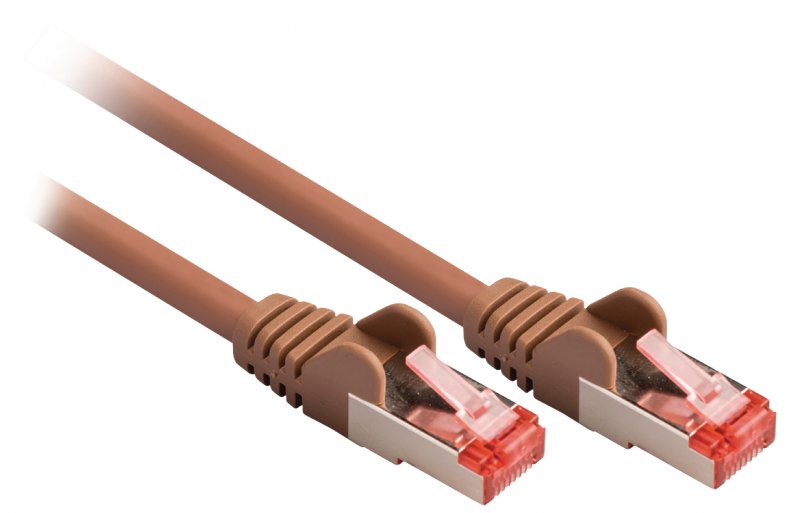 Síťový Kabel CAT6 S/FTP RJ45 (8P8C) Zástrčka - RJ45 (8P8C) Zástrčka 0.15 m Hnědá - obrázek č. 1