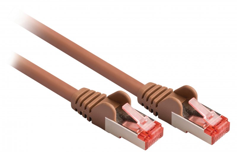 Síťový Kabel CAT6 S/FTP RJ45 (8P8C) Zástrčka - RJ45 (8P8C) Zástrčka 0.25 m Hnědá - obrázek č. 1