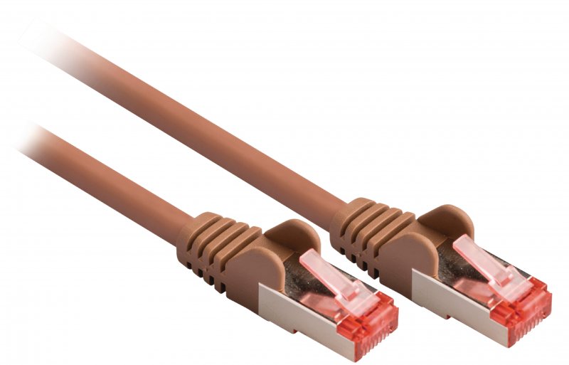 Síťový Kabel CAT6 S/FTP RJ45 (8P8C) Zástrčka - RJ45 (8P8C) Zástrčka 15.0 m Hnědá - obrázek č. 1