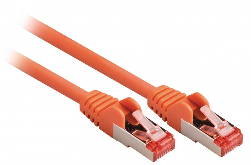 Síťový Kabel CAT6 S/FTP RJ45 (8P8C) Zástrčka - RJ45 (8P8C) Zástrčka 10.0 m Oranžová - obrázek č. 1