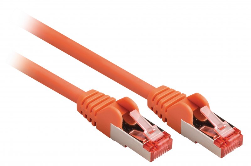 Síťový Kabel CAT6 S/FTP RJ45 (8P8C) Zástrčka - RJ45 (8P8C) Zástrčka 15.0 m Oranžová - obrázek č. 1
