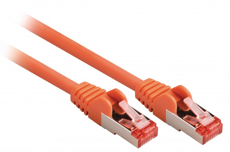 Síťový Kabel CAT6 S/FTP RJ45 (8P8C) Zástrčka - RJ45 (8P8C) Zástrčka 20.0 m Oranžová - obrázek č. 1