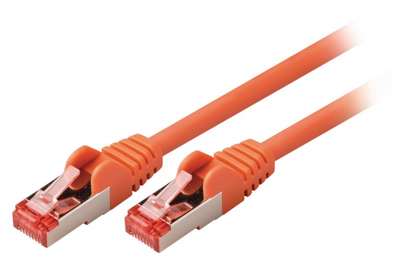 Síťový Kabel CAT6 S/FTP RJ45 (8P8C) Zástrčka - RJ45 (8P8C) Zástrčka 30.0 m Oranžová - obrázek produktu
