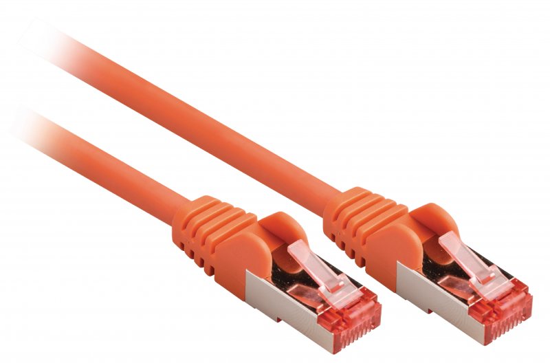 Síťový Kabel CAT6 S/FTP RJ45 (8P8C) Zástrčka - RJ45 (8P8C) Zástrčka 30.0 m Oranžová - obrázek č. 1