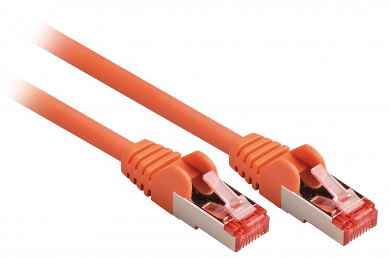 Síťový Kabel CAT6 S/FTP RJ45 (8P8C) Zástrčka - RJ45 (8P8C) Zástrčka 5.00 m Oranžová - obrázek č. 1