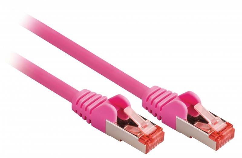 Síťový Kabel CAT6 S/FTP RJ45 (8P8C) Zástrčka - RJ45 (8P8C) Zástrčka 0.25 m Růžová - obrázek č. 1