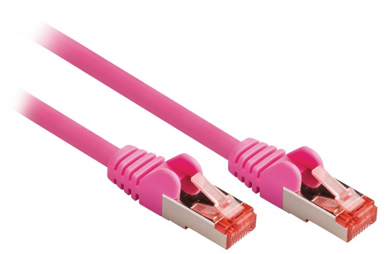 Síťový Kabel CAT6 S/FTP RJ45 (8P8C) Zástrčka - RJ45 (8P8C) Zástrčka 10.0 m Růžová - obrázek č. 1